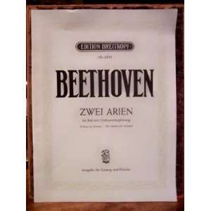  Beethoven Zwei Arien [Two Arias] for Bass with Orchestra 