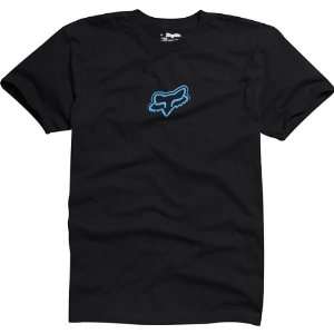  Fox Racing V4 Mens Short Sleeve Casual Shirt   Black/Blue 