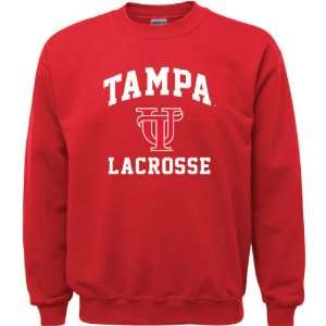  Tampa Spartans Red Youth Lacrosse Arch Crewneck Sweatshirt 