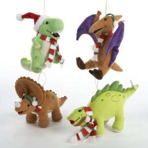Club Pack of 24 Dinosaur Caroling Critters Christmas Ornaments  