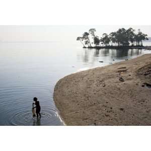   with Net in Beach Shallows by Johnny Haglund, 72x48