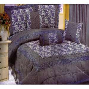  Sandgate Denim Jacquard Indigo Blue King Bed in a Bag 