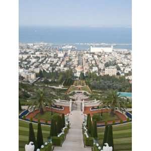 Shrine of the Bab, Bahai Gardens, Haifa, Israel, Middl Eeast Stretched 