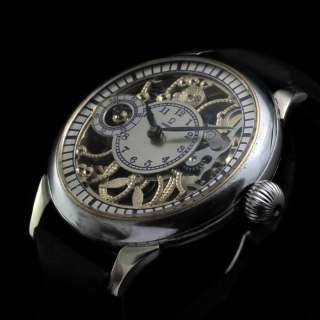 Mens ELEGANT 1912 0MEGA FACTORY Vintage AWESOME SKELETON Watch FLORAL 