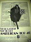 AMERICAN TOP 40 Much More Than Music 1973 PROMO AD mint