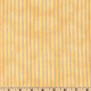  44 Wide Flannel Charms Stripe Soft Yellow Fabric By The 