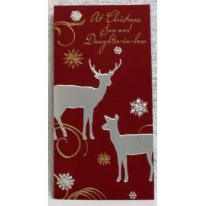  Christmas Card For Son and Daughter in law  Deer  Each 