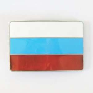 Russian Flag Belt Buckle