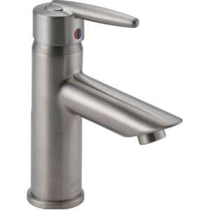 Delta 585LF SSLPU Grail Single Handle Centerset Lavatory Faucet   Less 