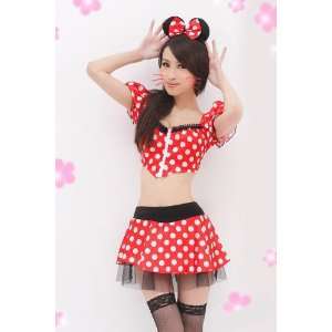  Gorgeous Flirty minnie mouse costume in sexy red and white 