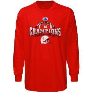   Cornhuskers Scarlet 2009 Holiday Bowl Champions Long Sleeve T shirt