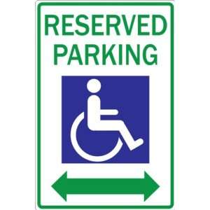 Zing Eco Parking Sign, RESERVED PARKING with Picto, 12 Width x 18 