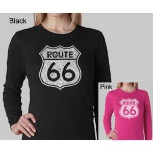  LONG SLEEVE Womens Pink Route 66 Shirt S   Made using the 