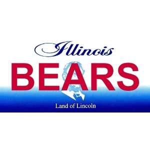  LP 2042 Illinois State Background License Plates   Bears 