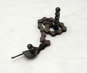 New Recycled Scrap Metal Unpainted Baby Rattlesnake Snake Sculpture 