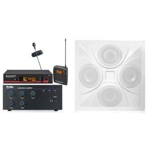 Wireless Conference Room Sound System 1 Ceiling Speaker, Mixer Amp and 