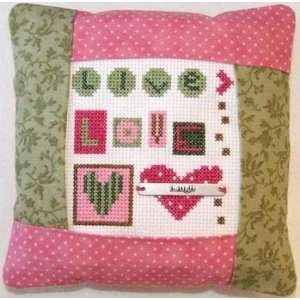  Live Love Laugh Pillow Kit   Cross Stitch Kit Arts 