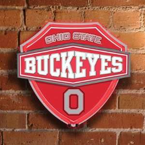  NCAA Ohio State Buckeyes Official Lighted Neon Shield Wall 