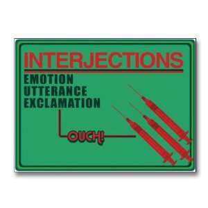  Parts of Speech Interjections Laminated Educational 