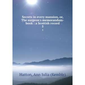    book  a Scottish record. 5 Ann Julia (Kemble) Hatton Books