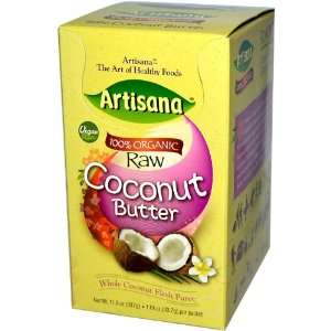 100% Organic Raw Coconut Butter, Whole Coconut Flesh Puree, 10 Packs 