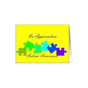  Autism Awareness In Appreciation Card Health & Personal 