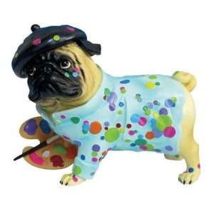  Pug Lover Painter Artist Dog Collectible Figurine