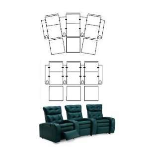  Palliser Glee Row of Three Home Theater Seats Electronics