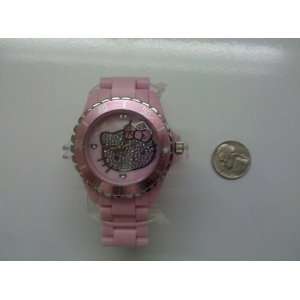  Licensed Hello Kitty PINK Wrist Watch   SILVER FACE 