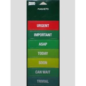  Set of 7 Office Magnets Urgent Important ASAP Trivial 