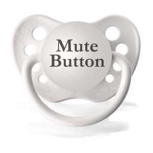 Mute Button (White)   Expression Pacifier
