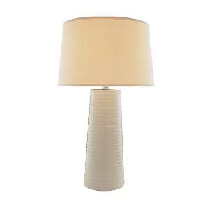 Ashanti Collection 1 Light 27 Ivory Ceramic Table Lamp with Matching 