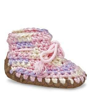   Crochet Pink Multi Ugg Boots Uggs Small 2 3 Infant 