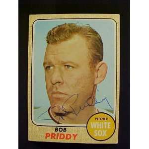  Bob Priddy Chicago White Sox #391 1968 Topps Autographed 