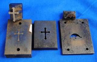 Vtg Jewelry Steel Stamping Punch Die & Cutter Cross Press Tool  