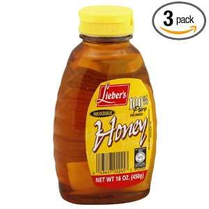 Liebers Honey, Passover, 16 Ounce (Pack of 3)  Grocery 