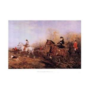  Heywood Hardy Out For A Scamper (Women On Horses) 22x14 