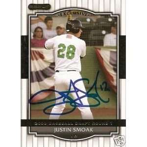 Justin Smoak Signed 2008 Razor Card Texas Rangers