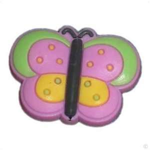 style your Crocs Butterfly rose/green shoe charm #1108, Clogs stickers 