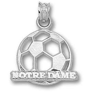  University of Notre Dame Soccerball Pendant (Silver 