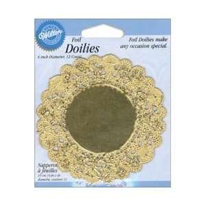  Wilton Foil Doilies 4 Gold 12/Pkg W2104 9 0304; 6 Items 