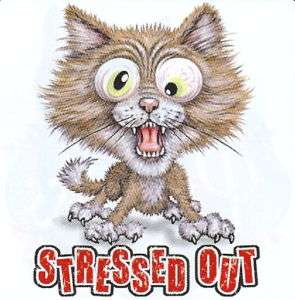 Stressed out Cat   Funny/Humorous Animal  Sweatshirt  
