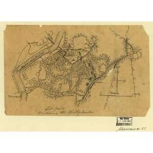  Civil War Map Schofield crossing the Chattahooche sic 
