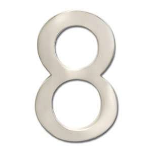  Architectural House Numbers with Satin Nickel Finish   8 