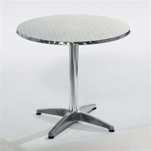 Eurostyle 04113 Allan Round Dining Table, Stainless Steel 