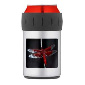  Thermos Can Cooler Koozie Red Flame Dragonfly Everything 