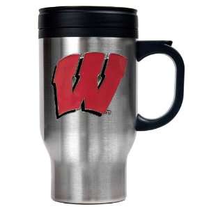  Wisconsin Badgers NCAA Stainless Steel Travel Mug Sports 