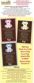 Adorable Puppy Dog Baby Shower Invitations   UPRINT  