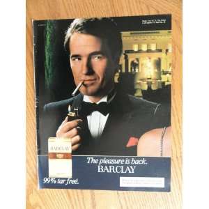  Barclay Cigarettes 1981 magazine print ad. 10x13 