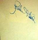 Robert Stack signed vintage 4x5 paper cut / autograph